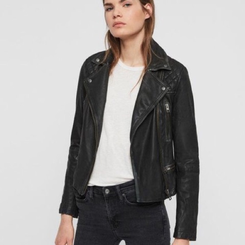 All Saints Cargo Biker Jacket size 0/XS